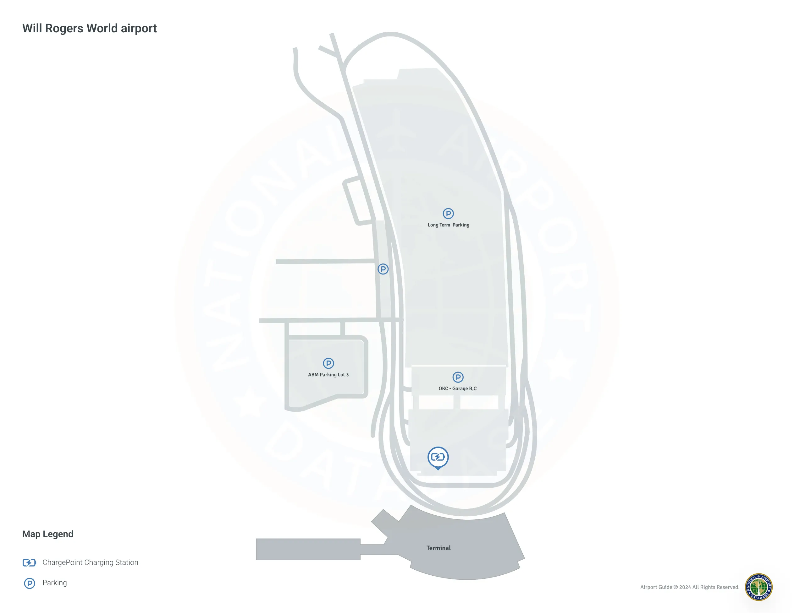 Will Rogers World Airport (OKC) Map