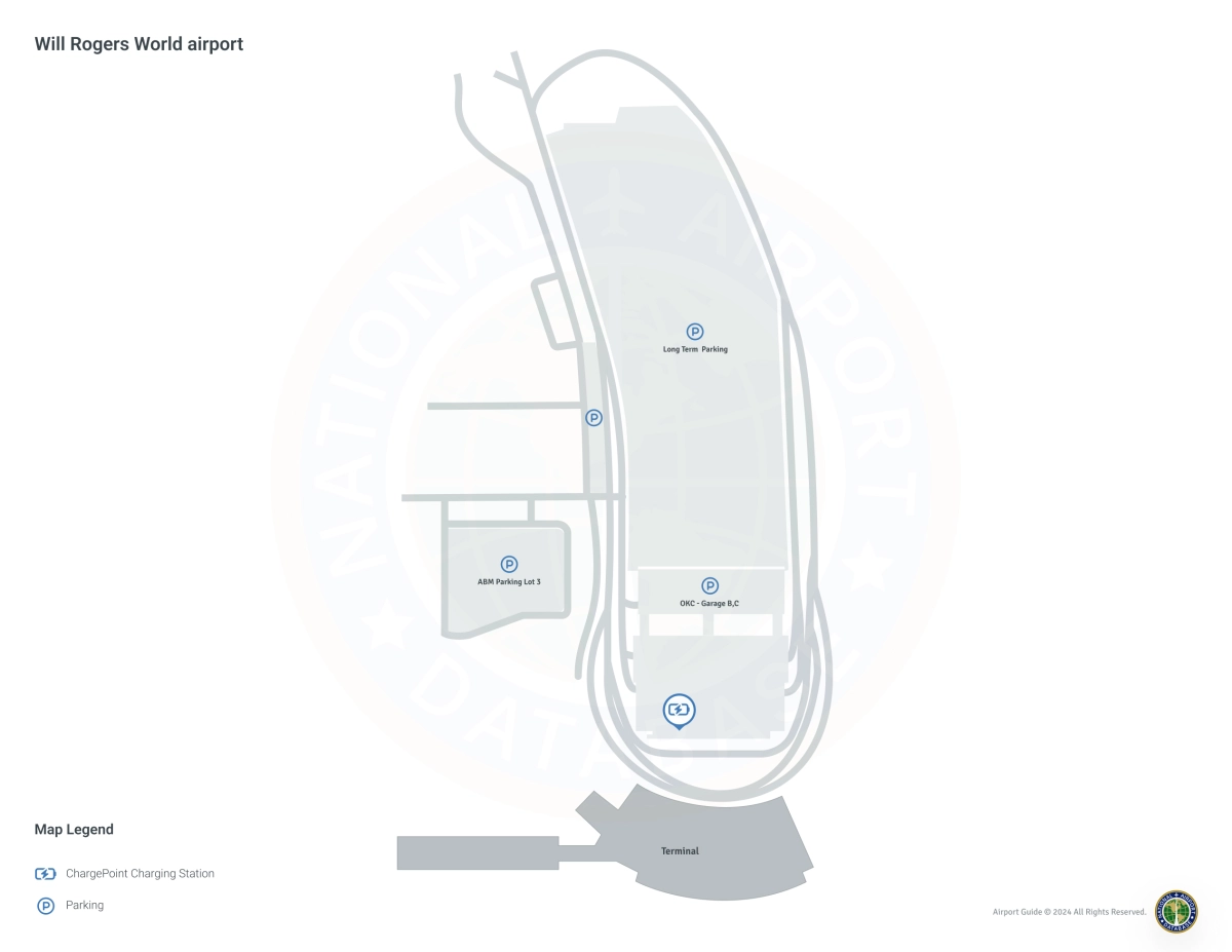 Will Rogers World Airport (OKC) Map
