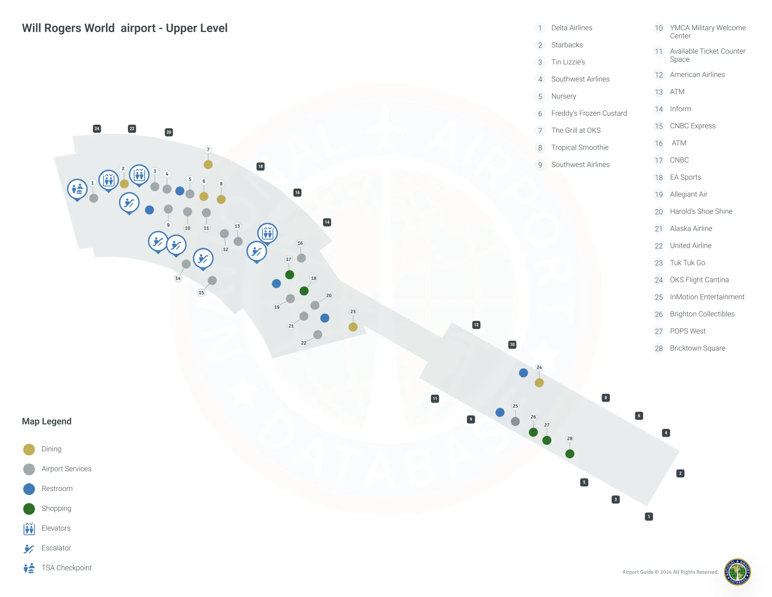 OKC Terminal Level 2 map