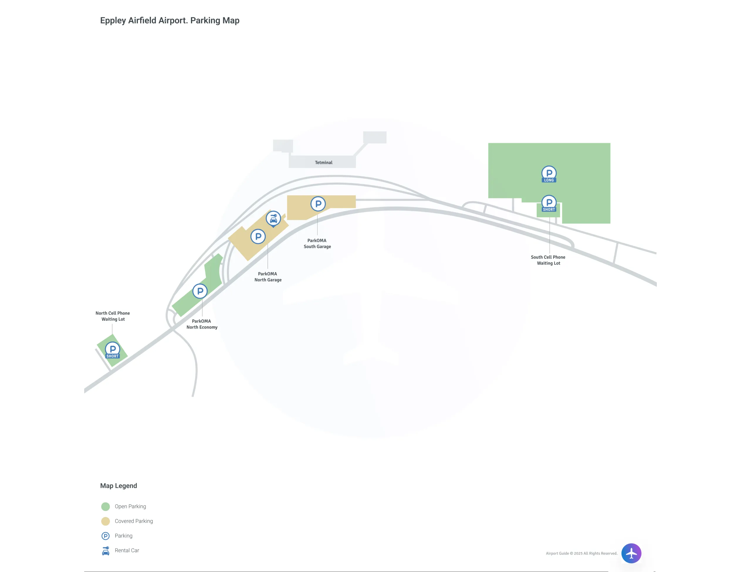 Eppley Airfield (OMA) Parking Map