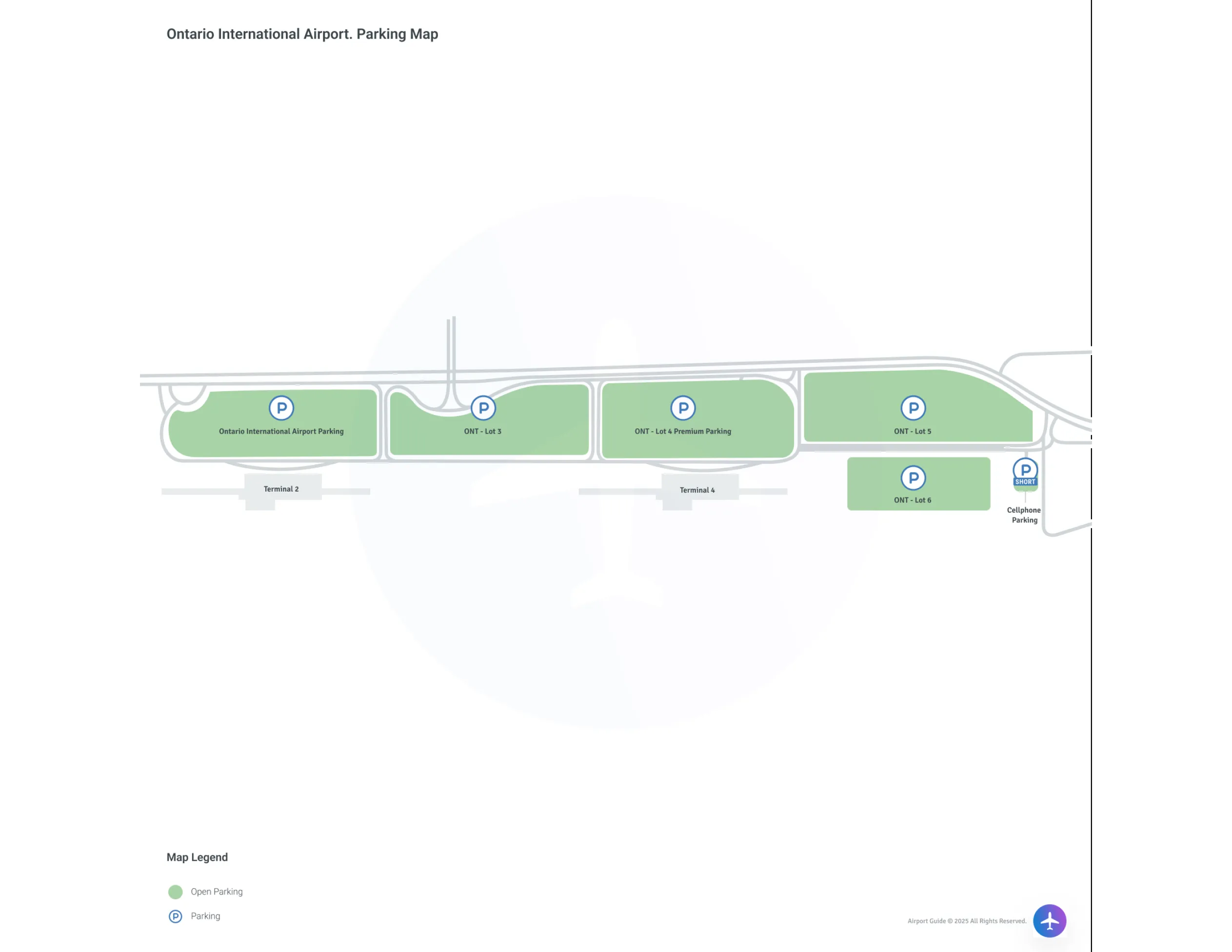 Ontario International Airport (ONT) Parking Map