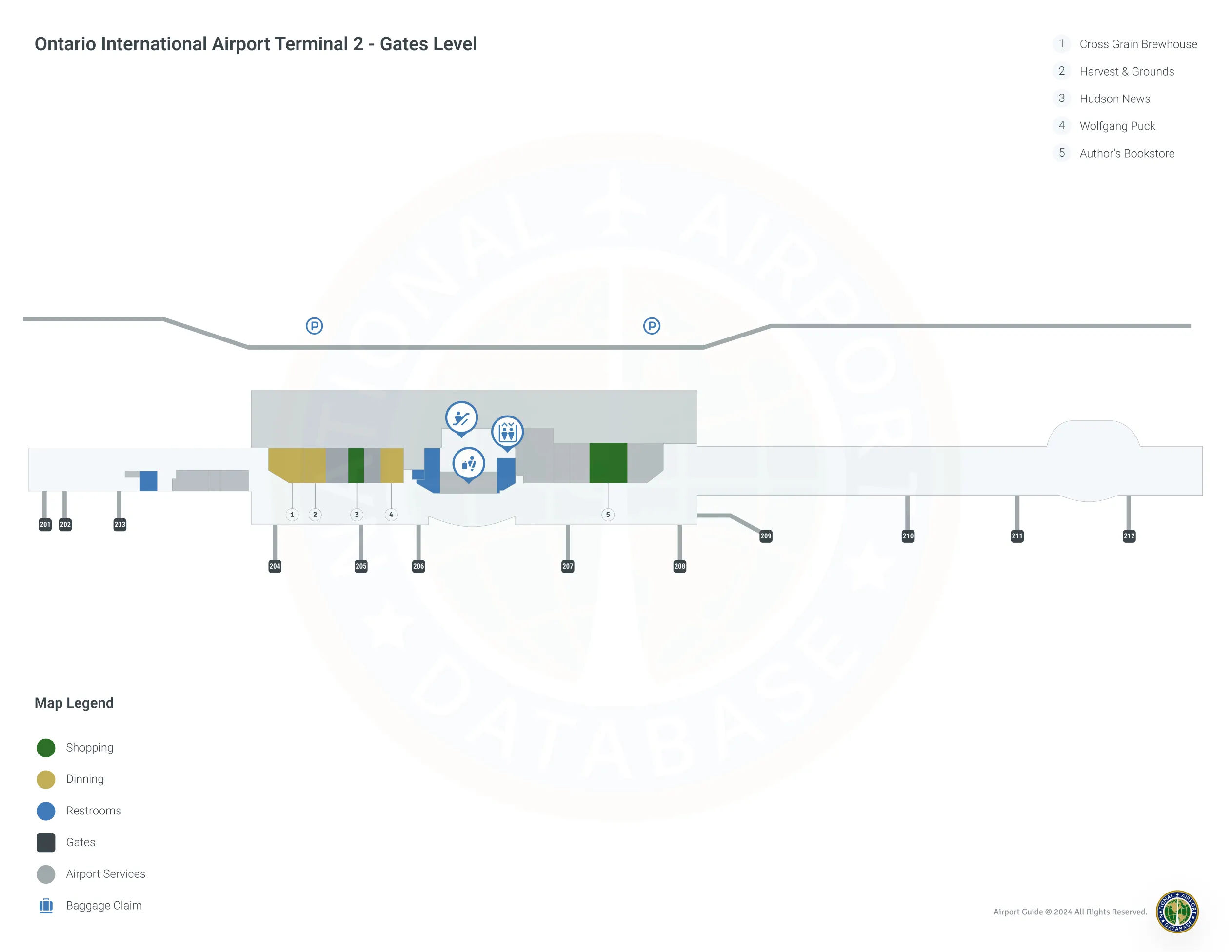 ONT Terminal 2 / Level 1 Map