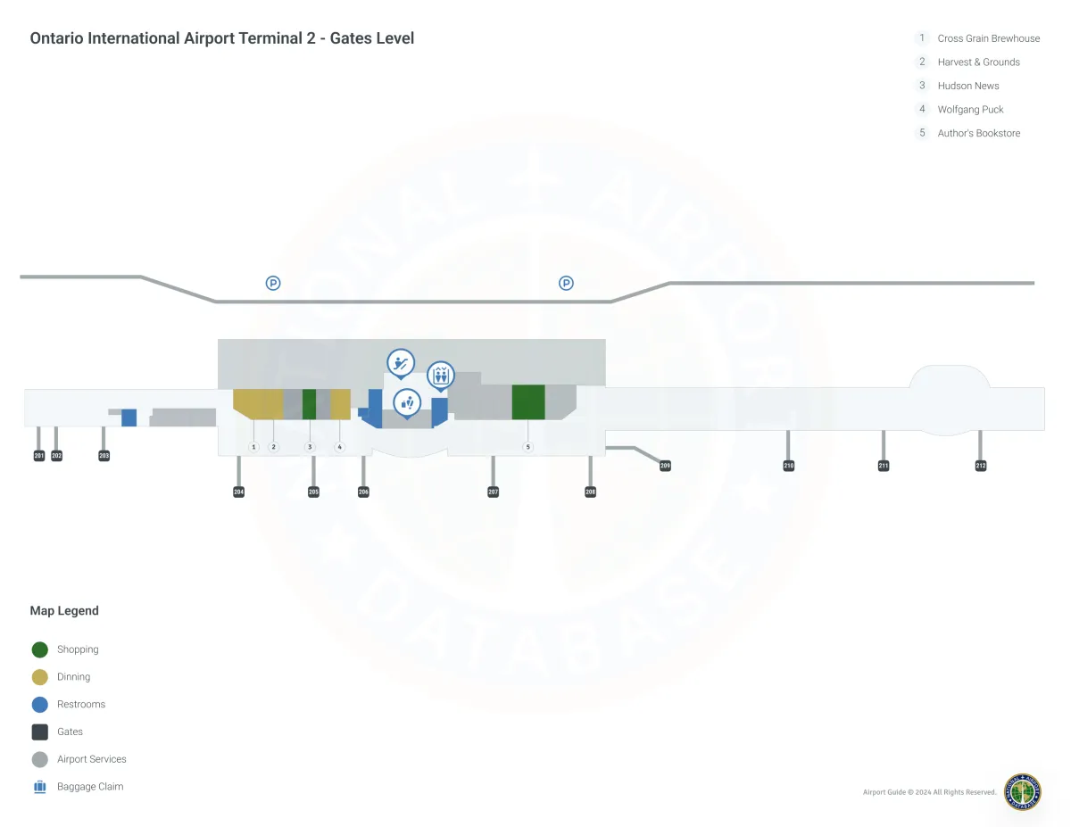 ONT Airport Terminal 2 Map