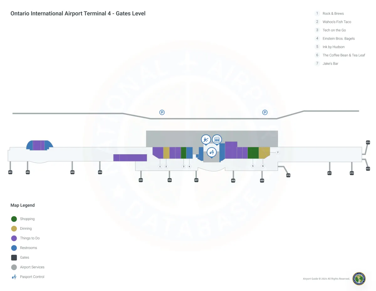 ONT Airport Terminal 4 Map