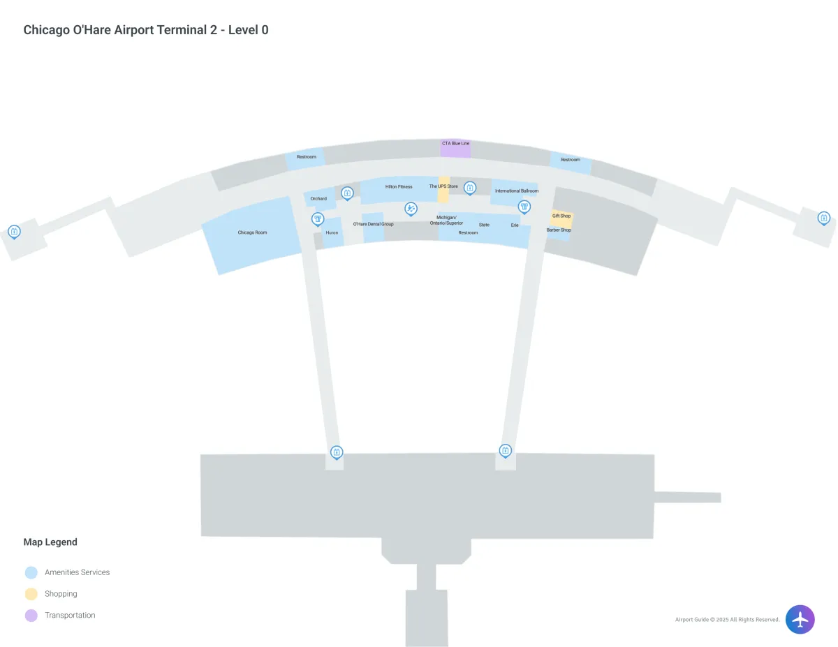 ORD Terminal 2 / Level 0 Map