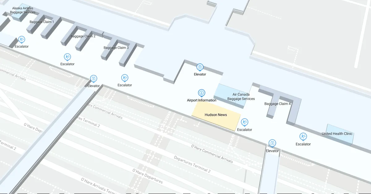 Chicago O'Hare International Airport Terminal 2 Map
