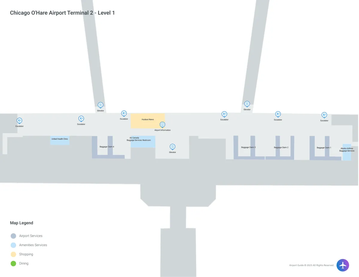 ORD Terminal 2 / Level 1 Map