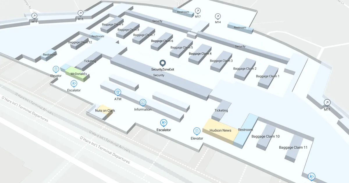 Chicago O'Hare International Airport Terminal 5 Interactive Map