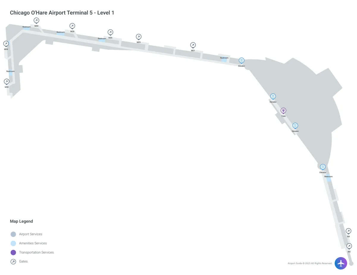 ORD Terminal 5 / Level 1 Map