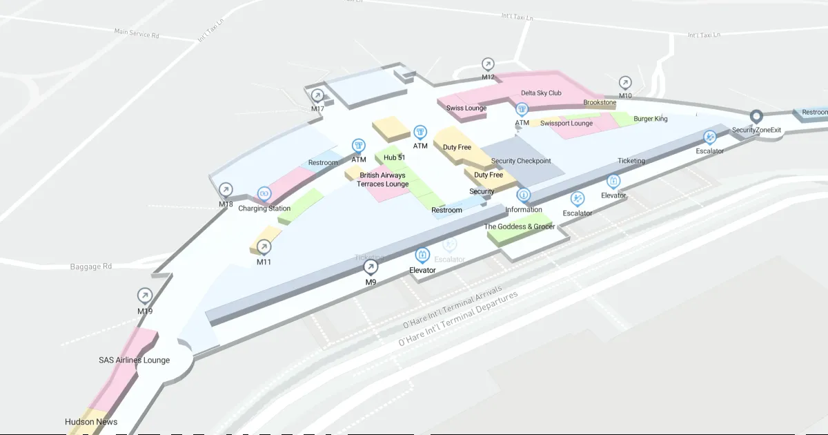 Chicago O'Hare International Airport Terminal 5 Map