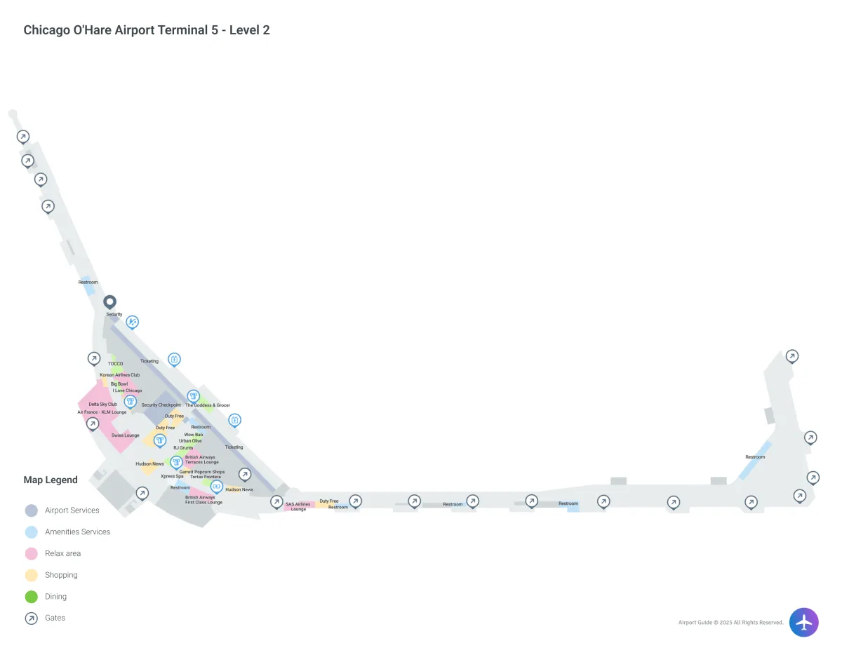 ORD Terminal 5 / Level 2 Map