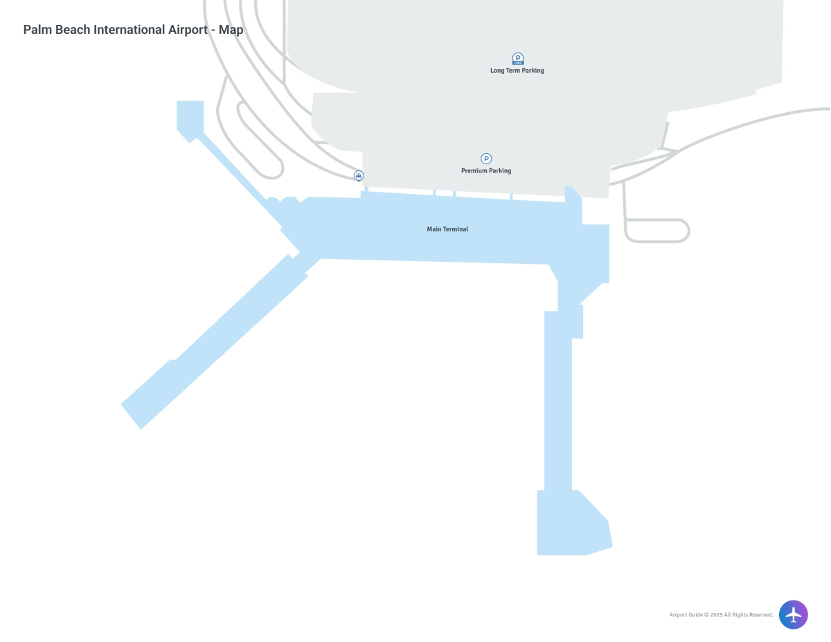 Palm Beach International Airport (PBI) Map