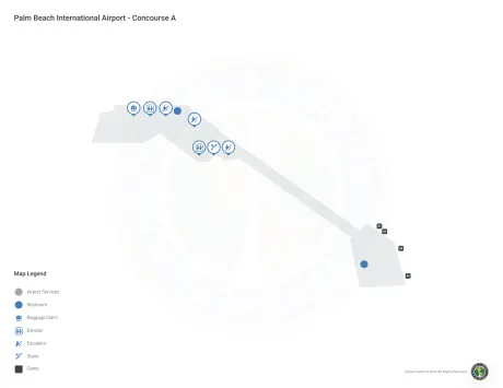 PBI Airport Concourse A Map