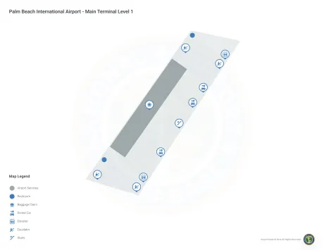 PBI Airport Terminal Map
