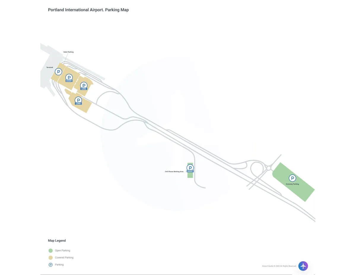 Portland International Airport (PDX) Parking Map