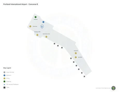 PDX Airport Concourse B Map