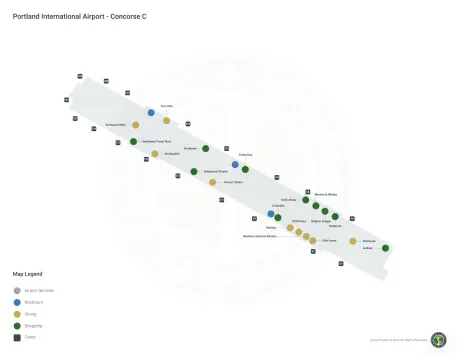 PDX Airport Concourse C Map