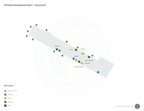 PDX Airport Concourse D Map