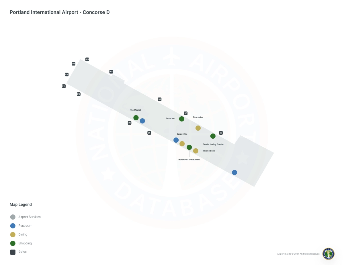 PDX Concourse D / Level 1 Map