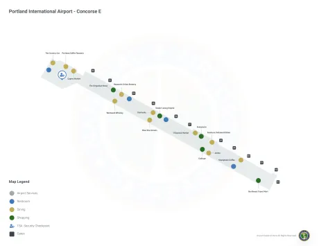 PDX Airport Concourse E Map