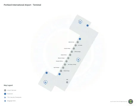PDX Airport Terminal Map