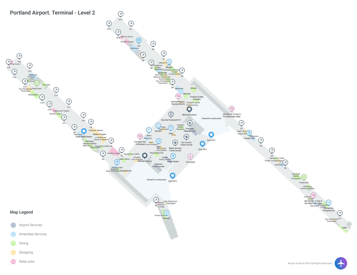PDX Terminal / Level 2 Map