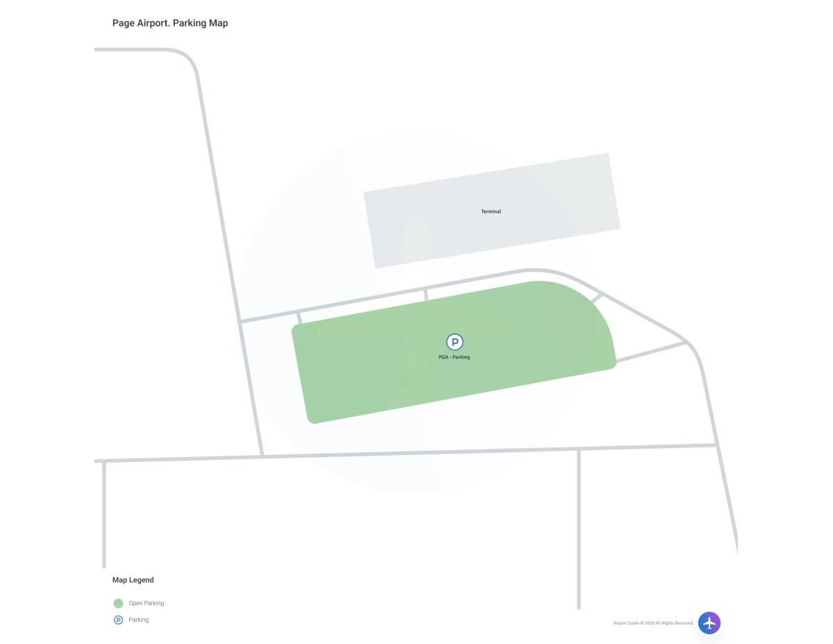 Page Municipal Airport (PGA) Parking Map