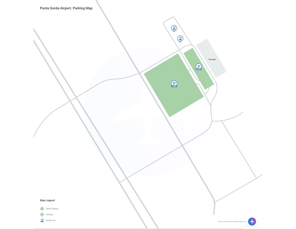 Punta Gorda Airport (PGD) Parking Map
