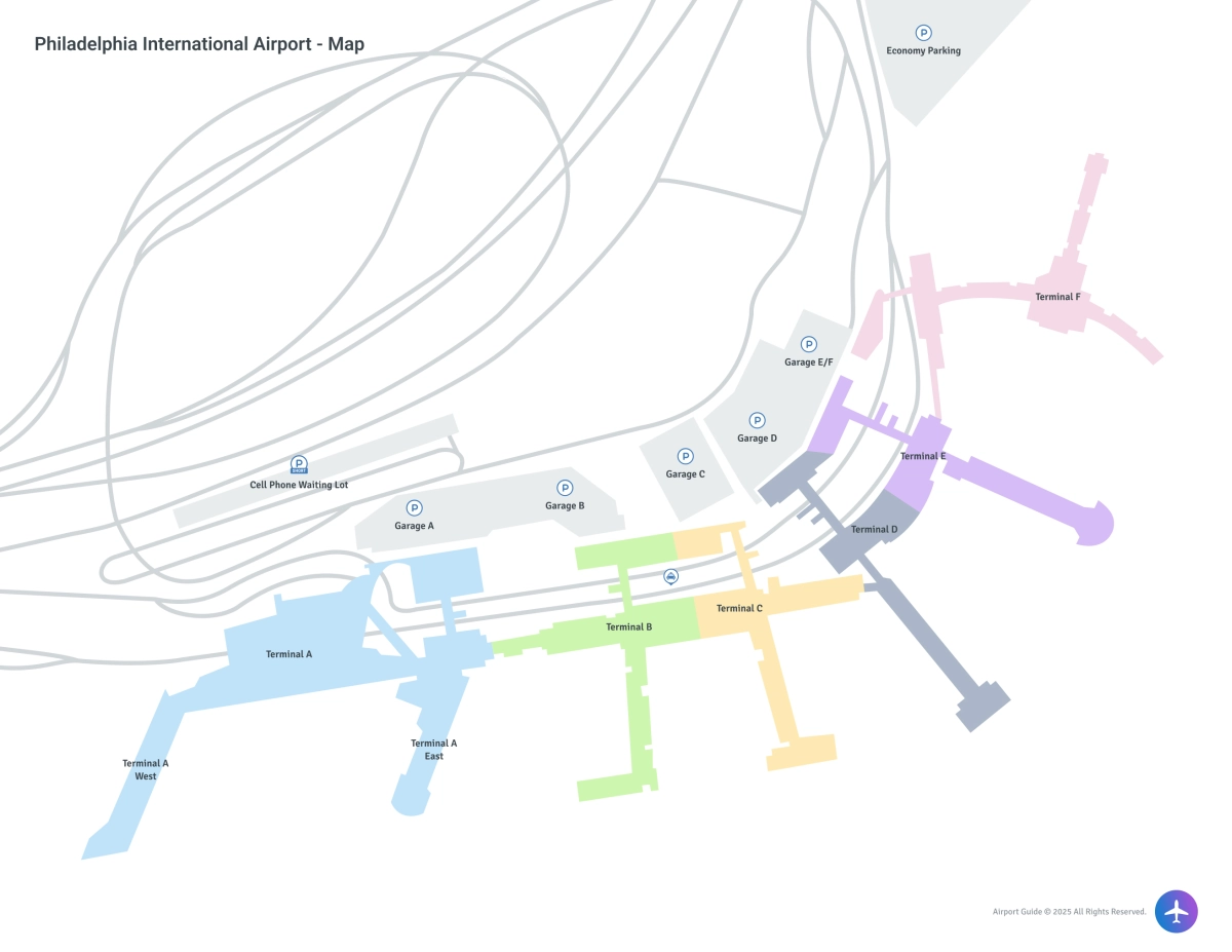 Philadelphia International Airport (PHL) Map