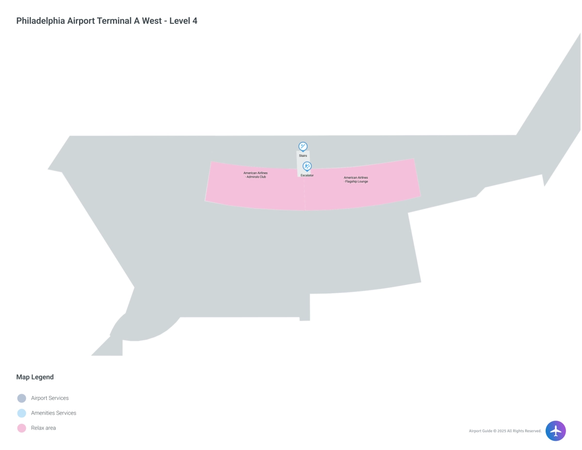 PHL Terminal A West / Level 4 Map