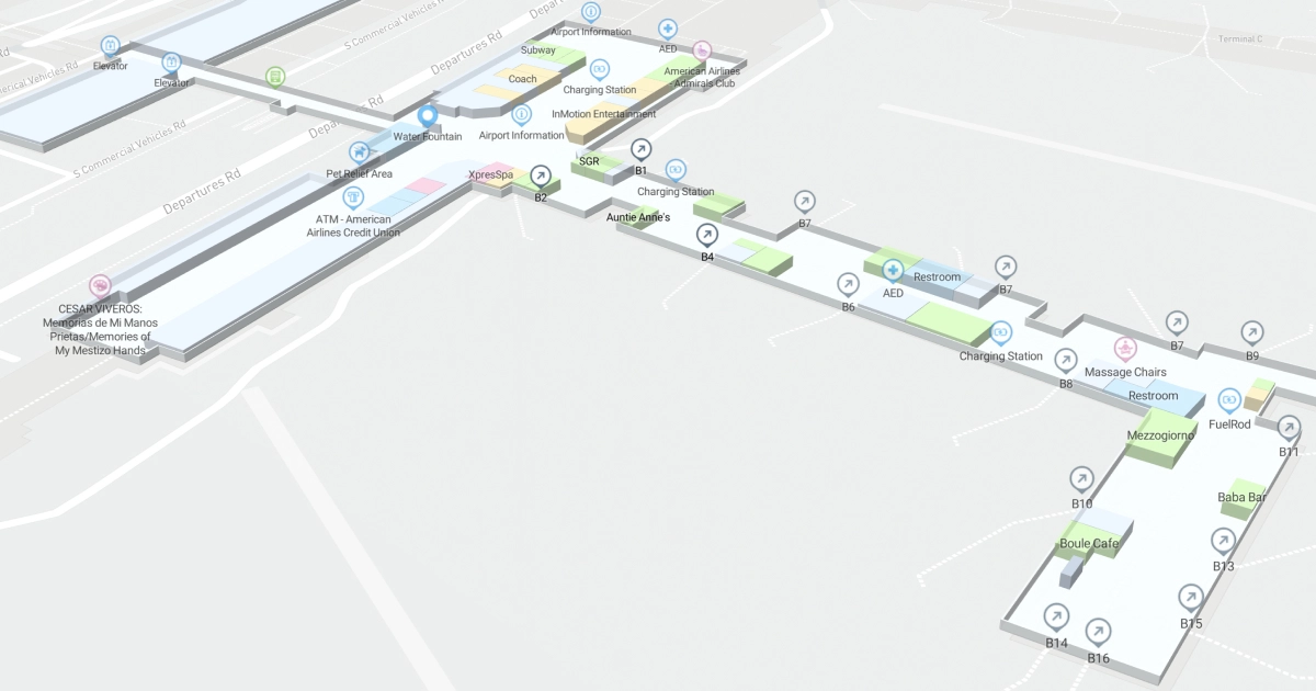 Philadelphia International Airport Terminal B Interactive Map