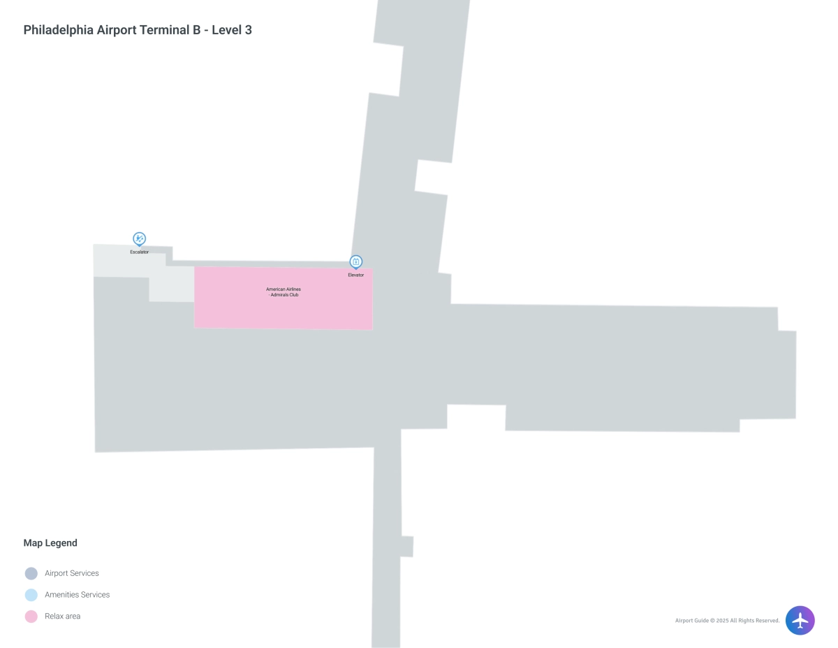 PHL Terminal B / Level 3 Map