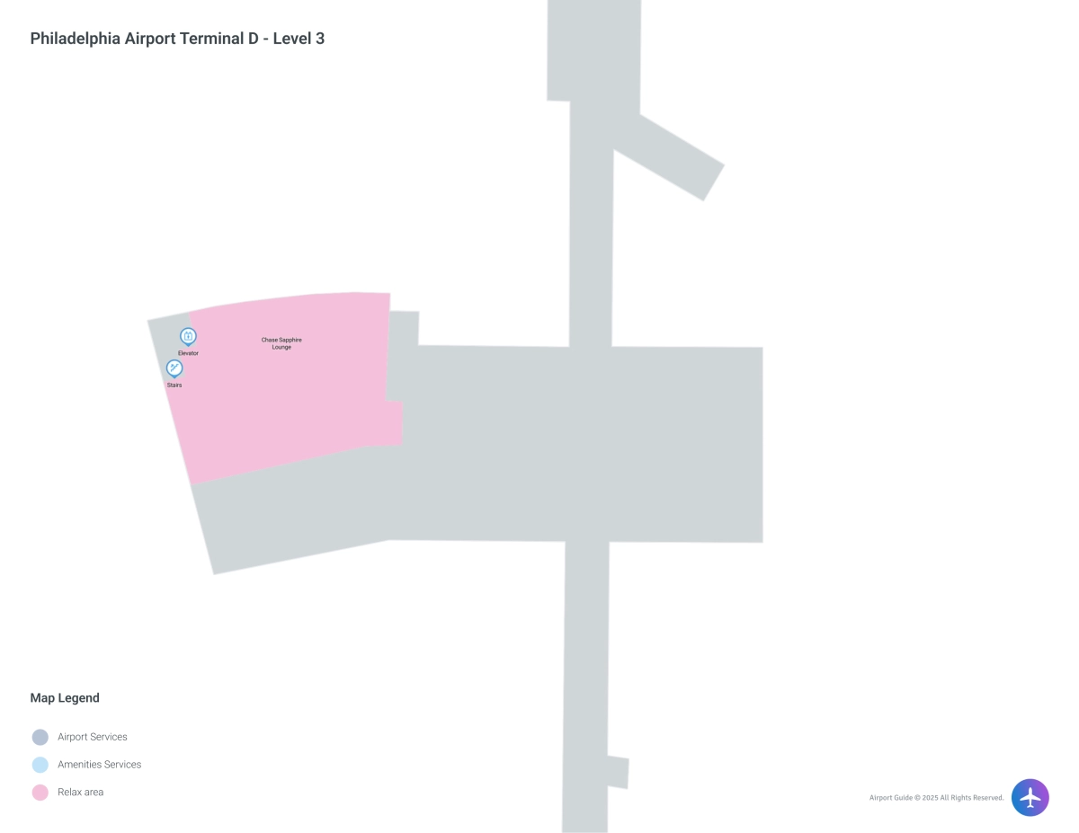 PHL Terminal D / Level 3 Map