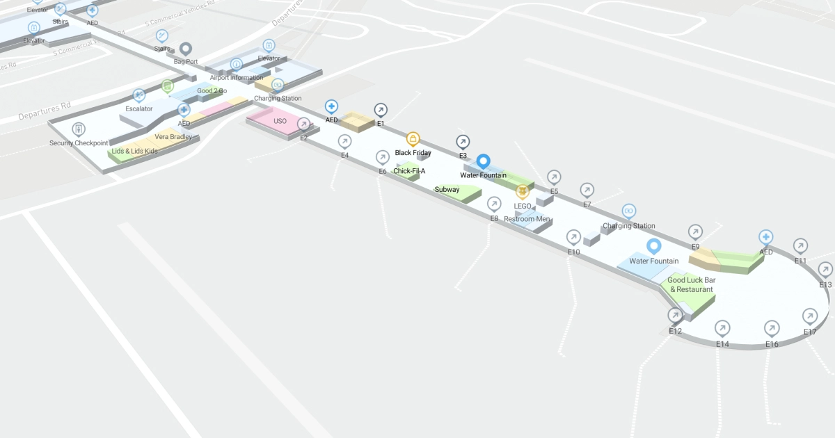 Philadelphia International Airport Terminal E Interactive Map