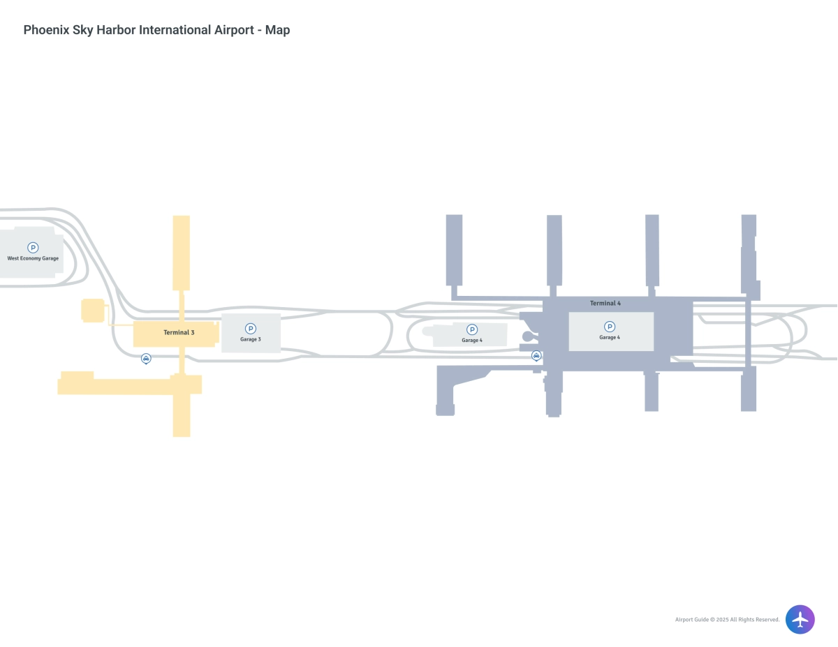 Phoenix Sky Harbor International Airport (PHX) Map