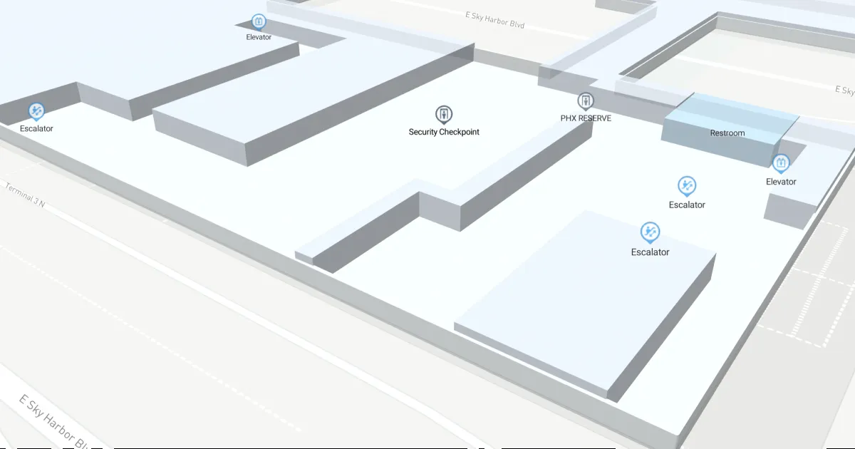 Phoenix Sky Harbor International Airport Terminal 3 Map