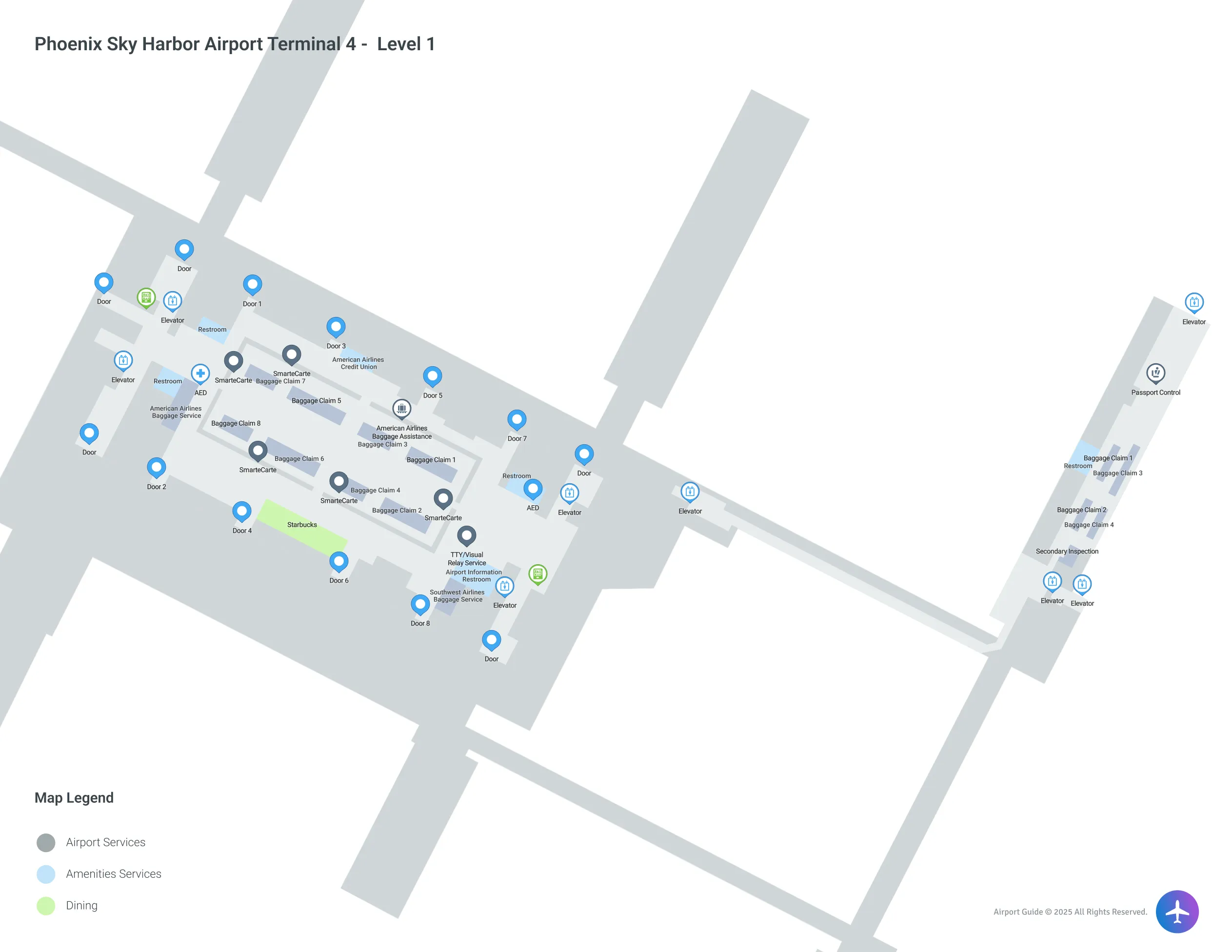 PHX Terminal 4 / Level 1 Map