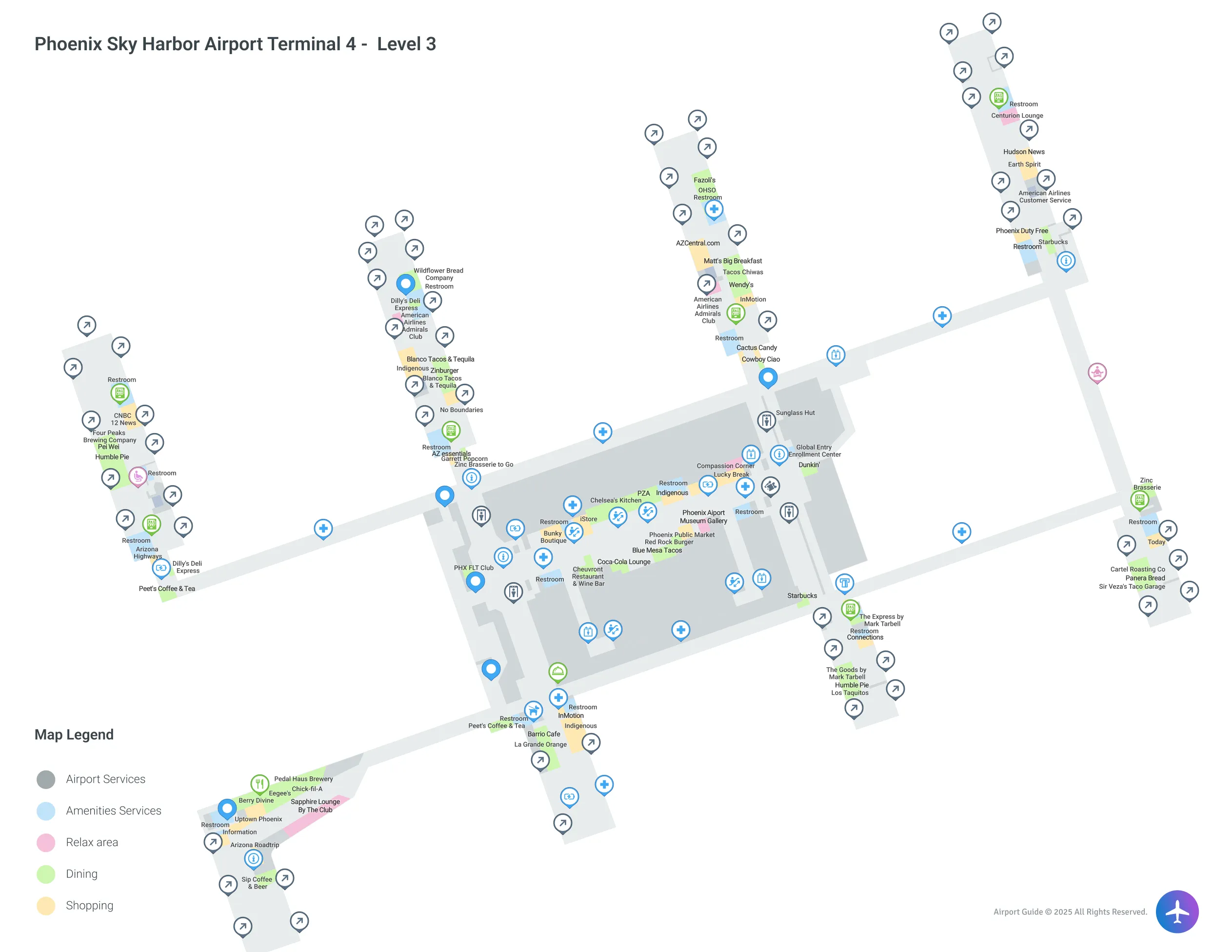 PHX Terminal 4 / Level 3 Map