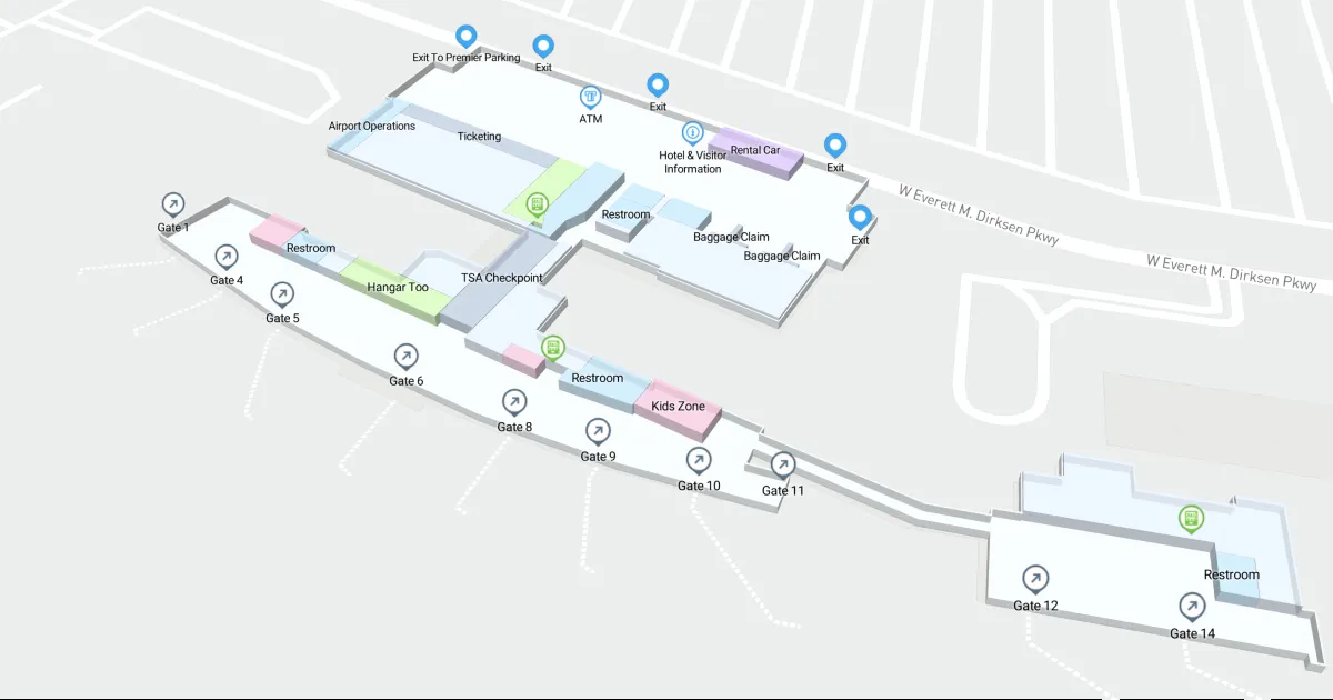 PIA Terminal Level 1 Interactive map