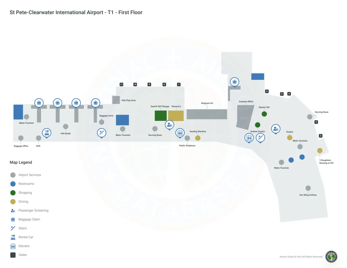 PIE Airport Terminal Map