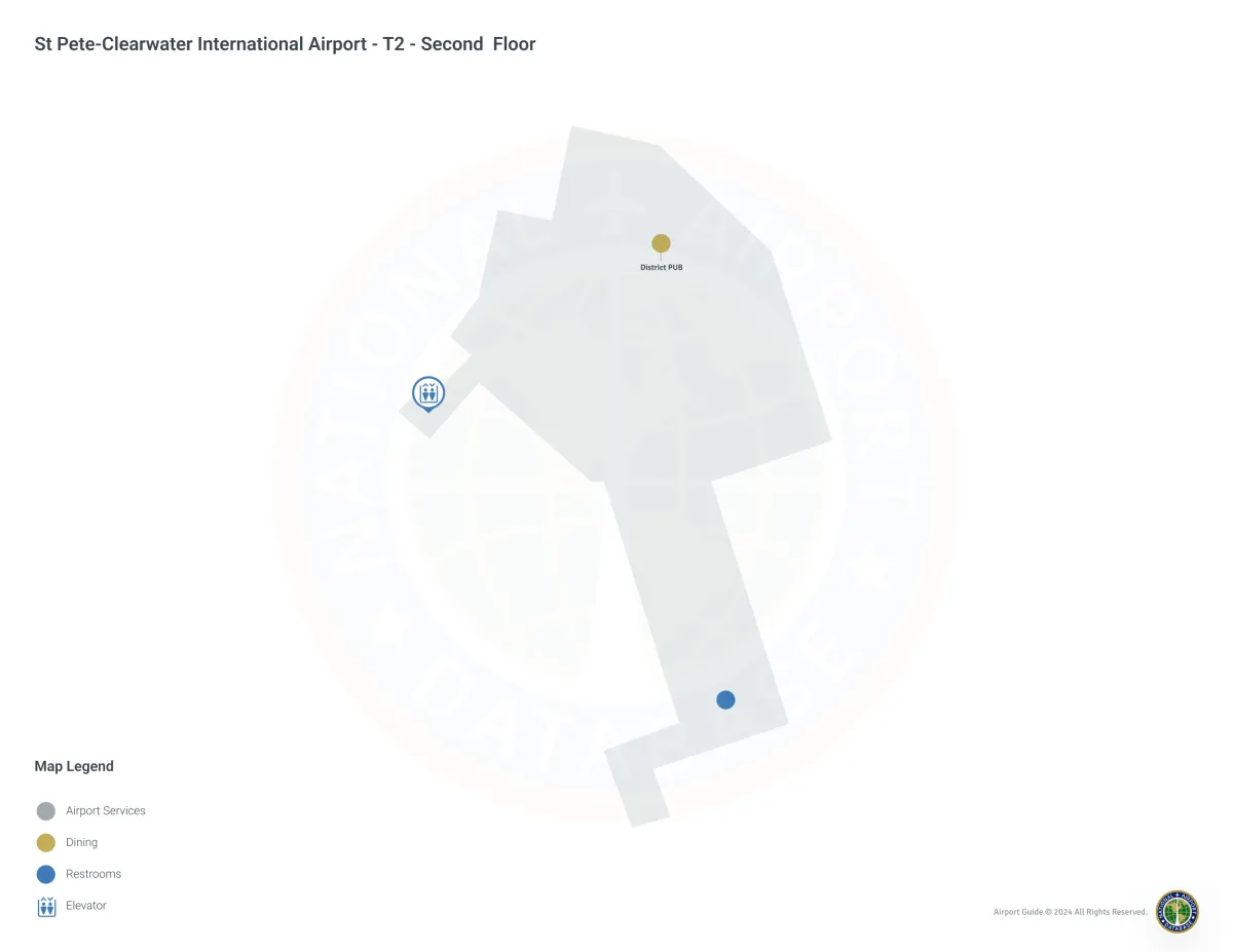 PIE Terminal / Second Floor Level T2 Map