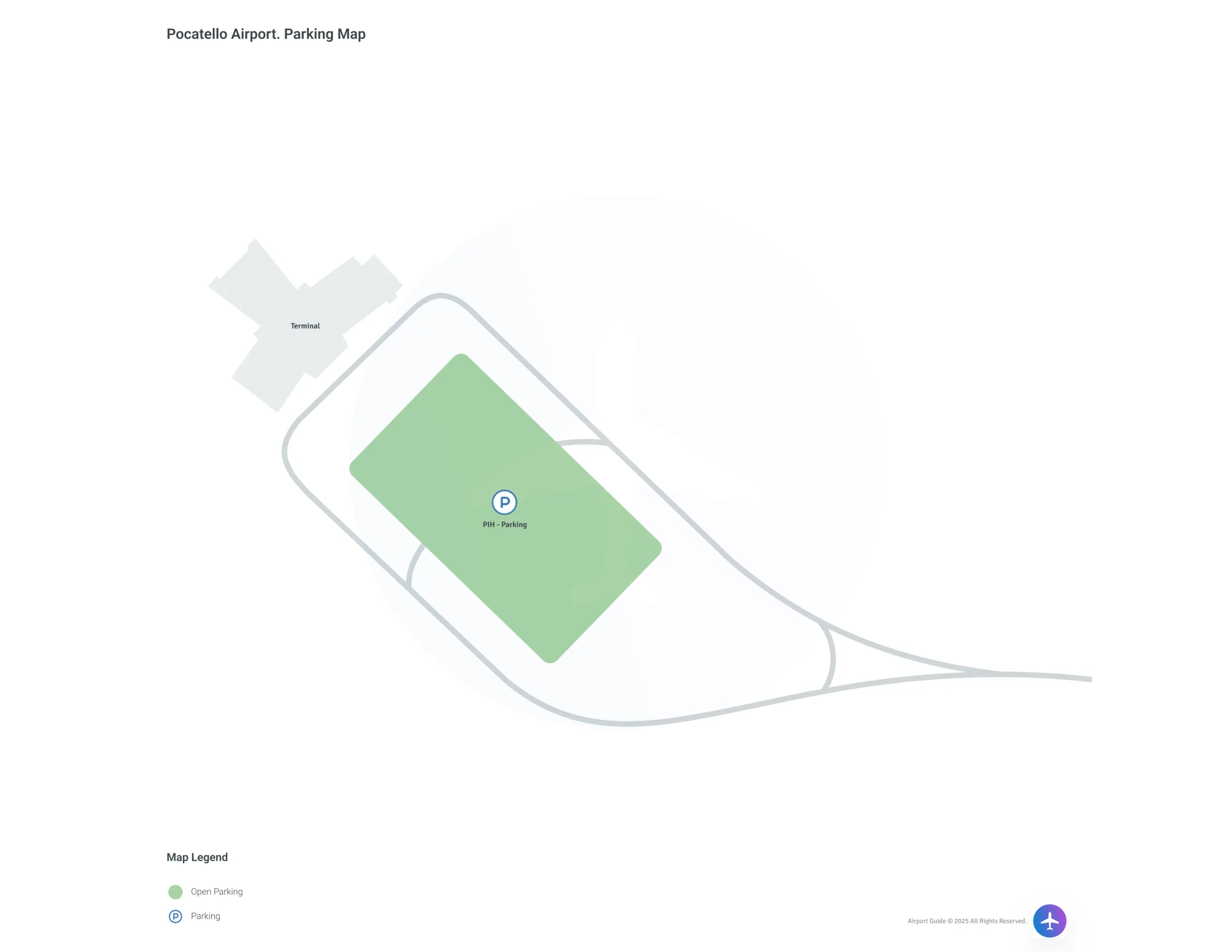 Pocatello Regional Airport (PIH) Parking Map