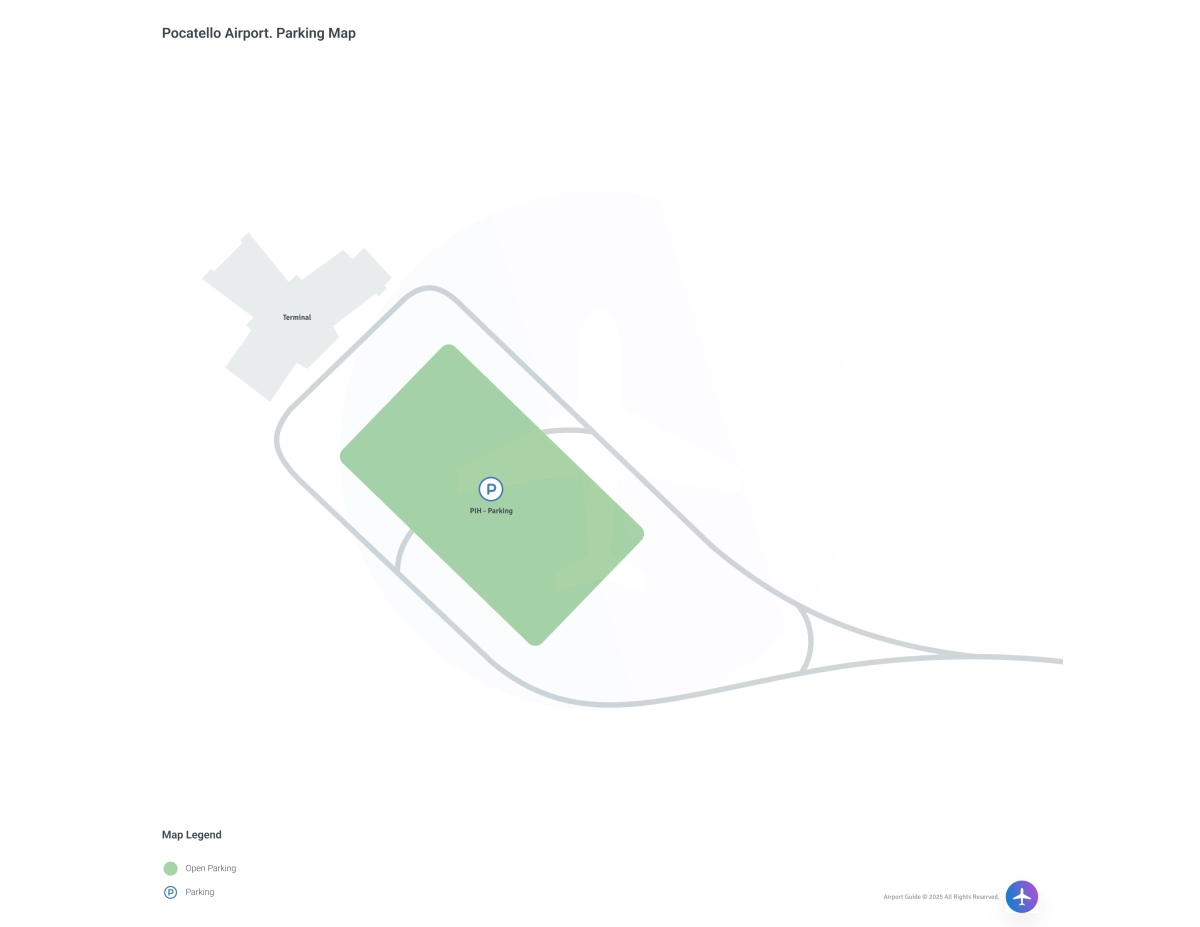Pocatello Regional Airport (PIH) Parking Map