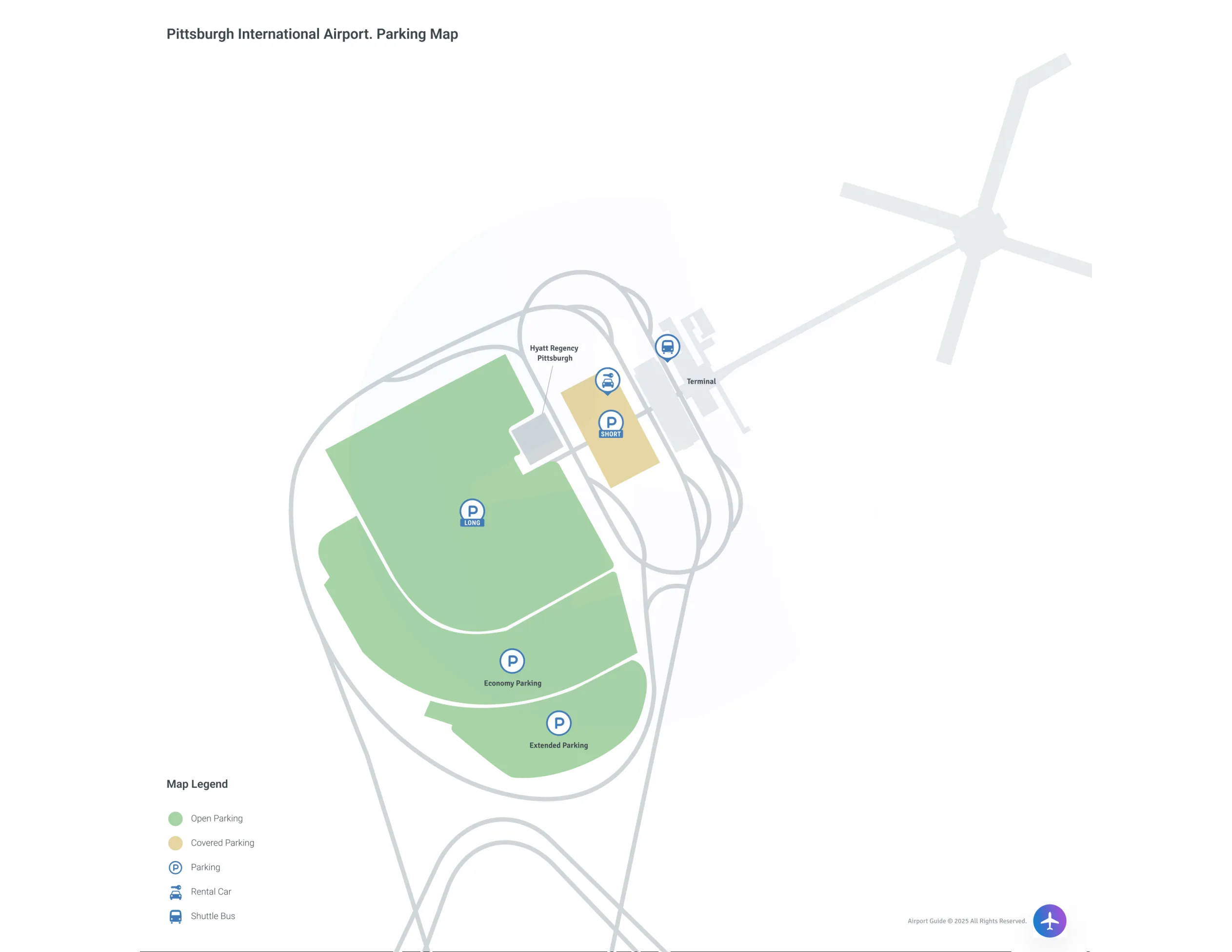 Pittsburgh International Airport (PIT) Parking Map