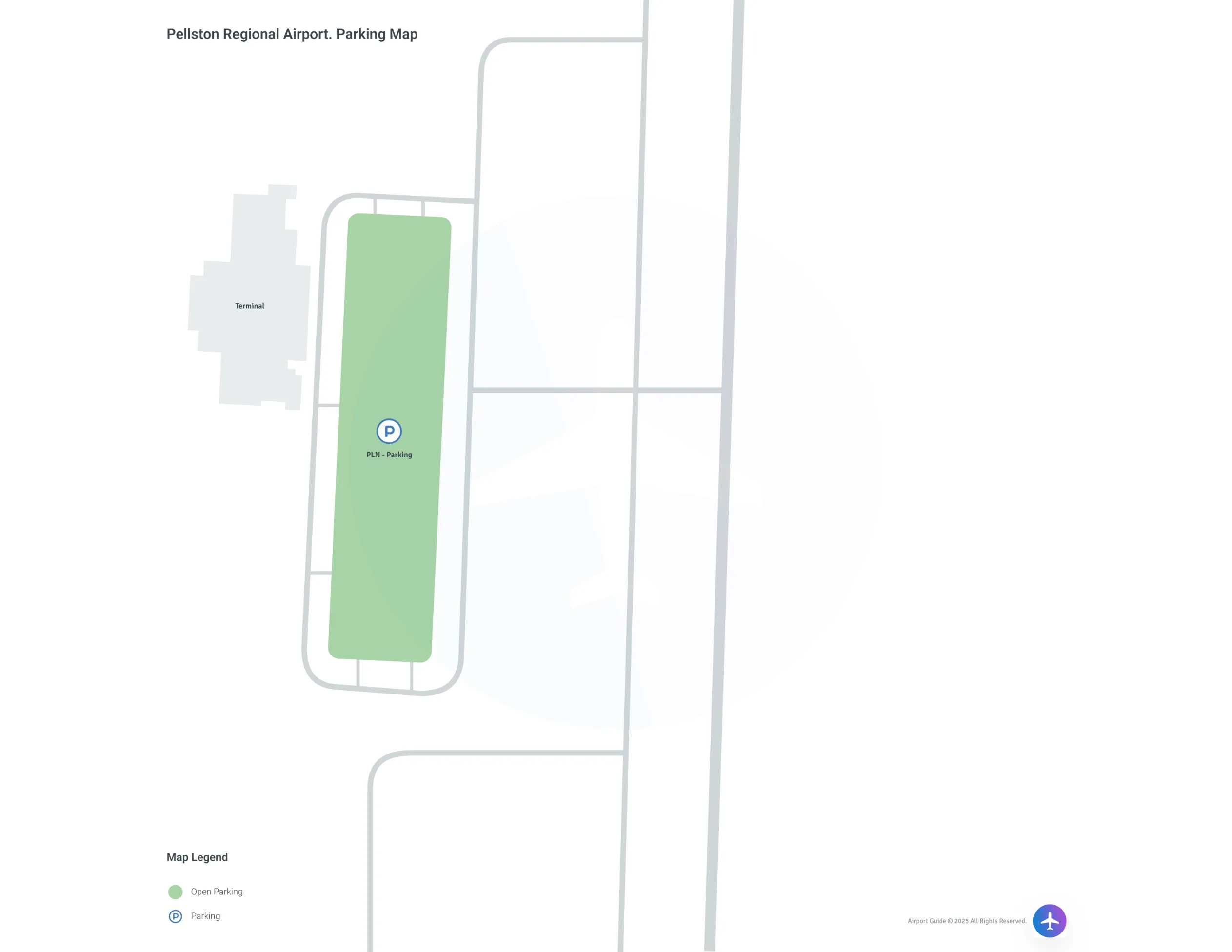Pellston Regional Airport of Emmet County (PLN) Parking Map