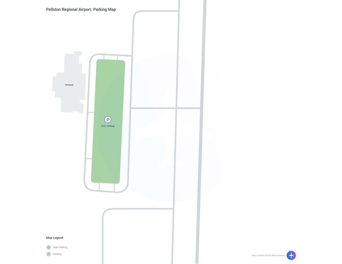 Pellston Regional Airport of Emmet County (PLN) Parking Map