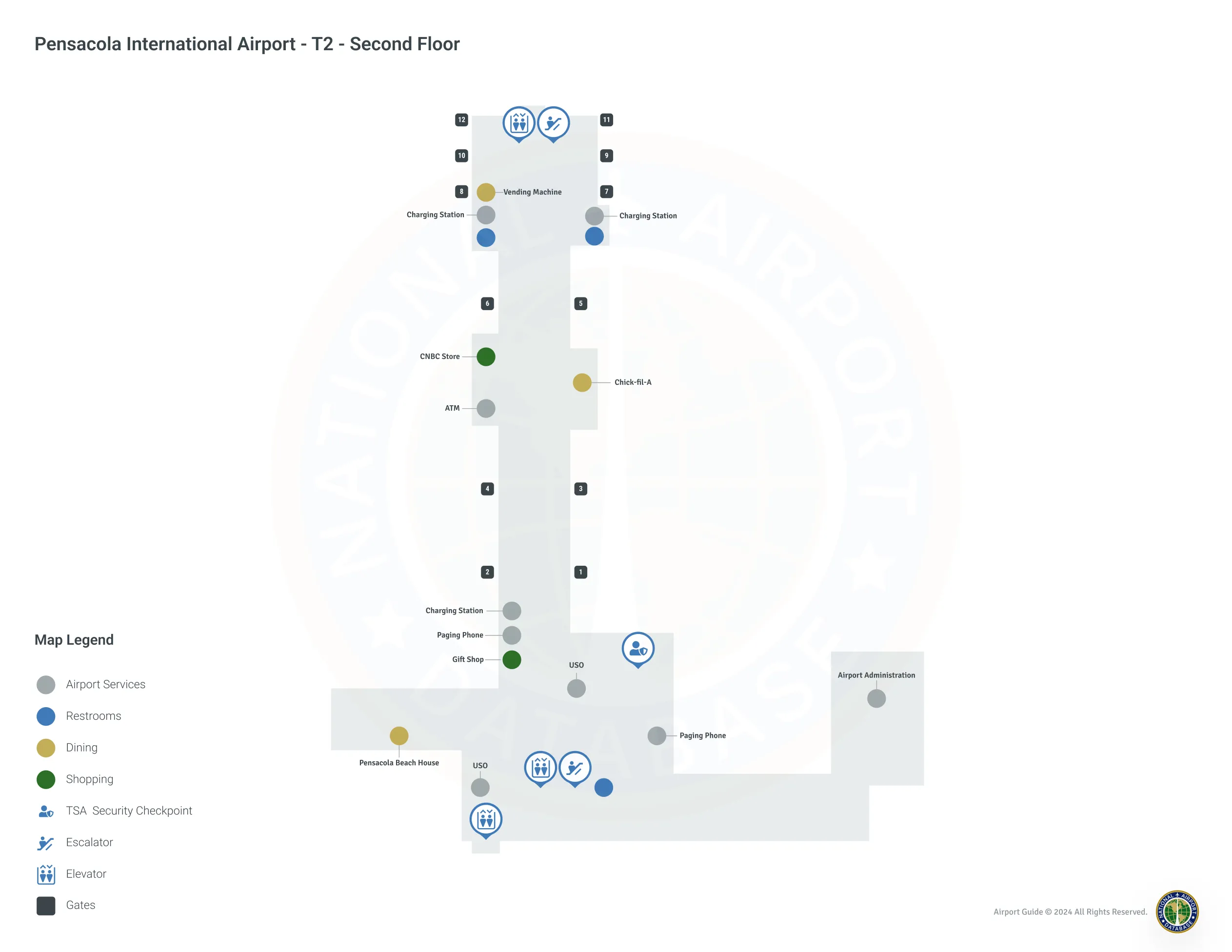 PNS Terminal Second Floor Level - T2 map