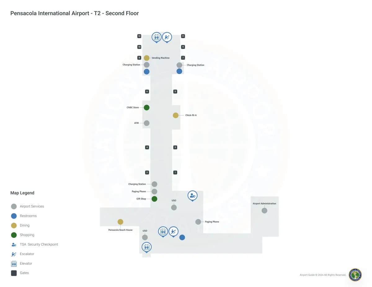 PNS Terminal / Second Floor Level T2 Map