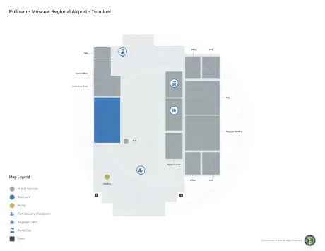 PUW Airport Terminal Map