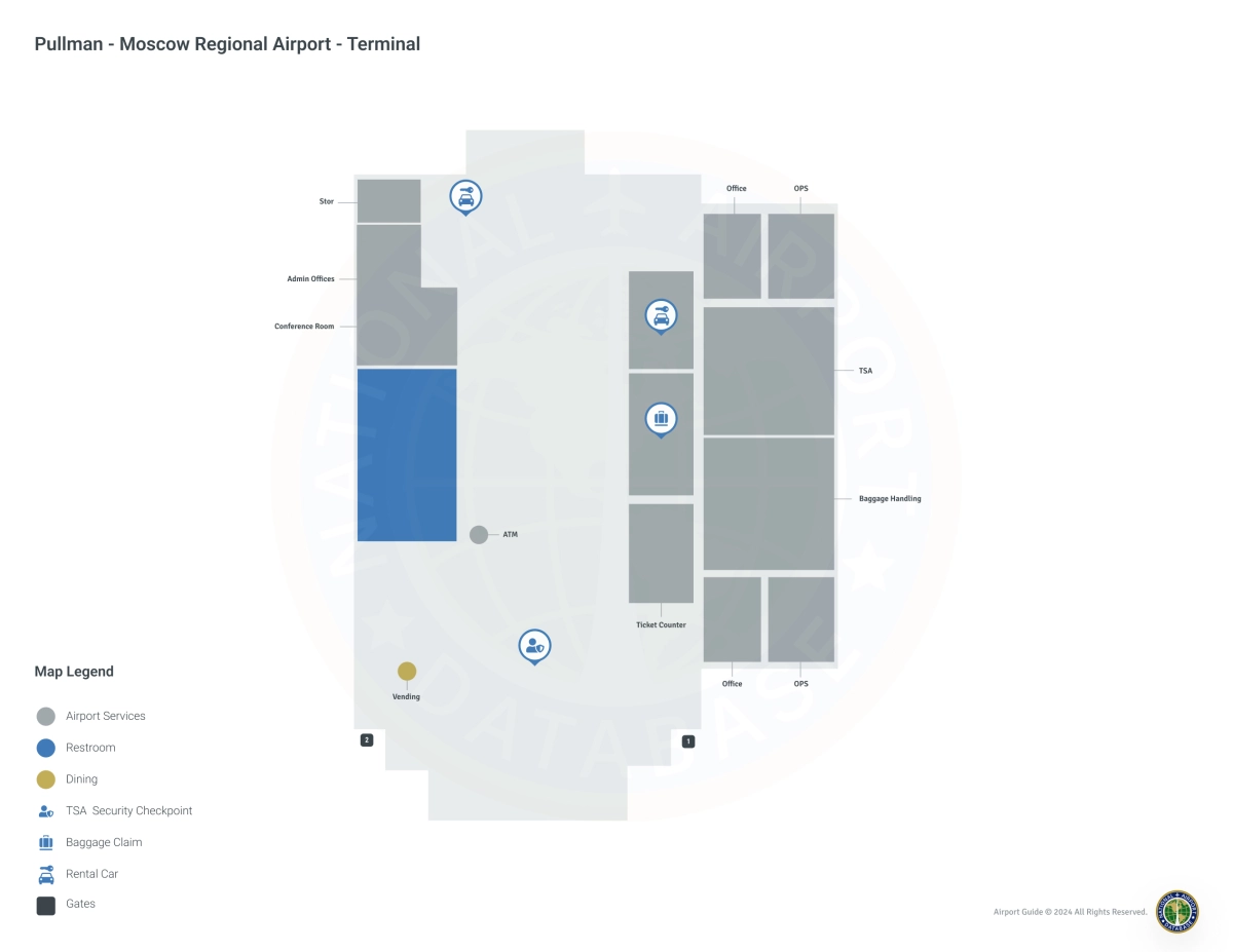 PUW Terminal Level 1 map